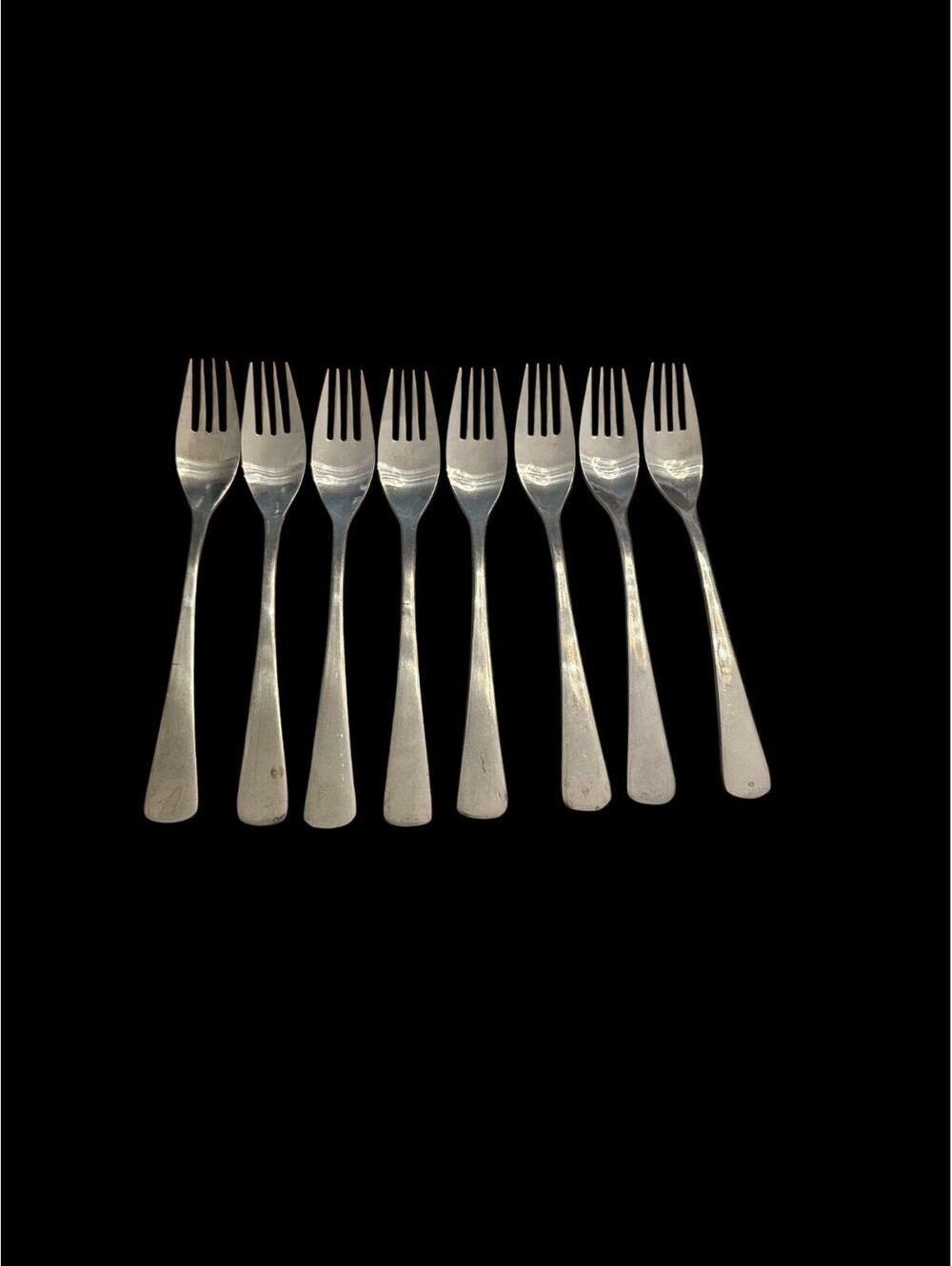VINTAGE ROGERS STAINLESS STEEL KOREA SALAD FORKS SET OF 8